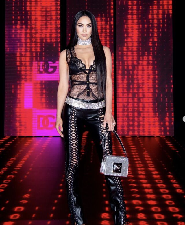 Megan Fox at Dolce & Gabbana mens fashion show 2022