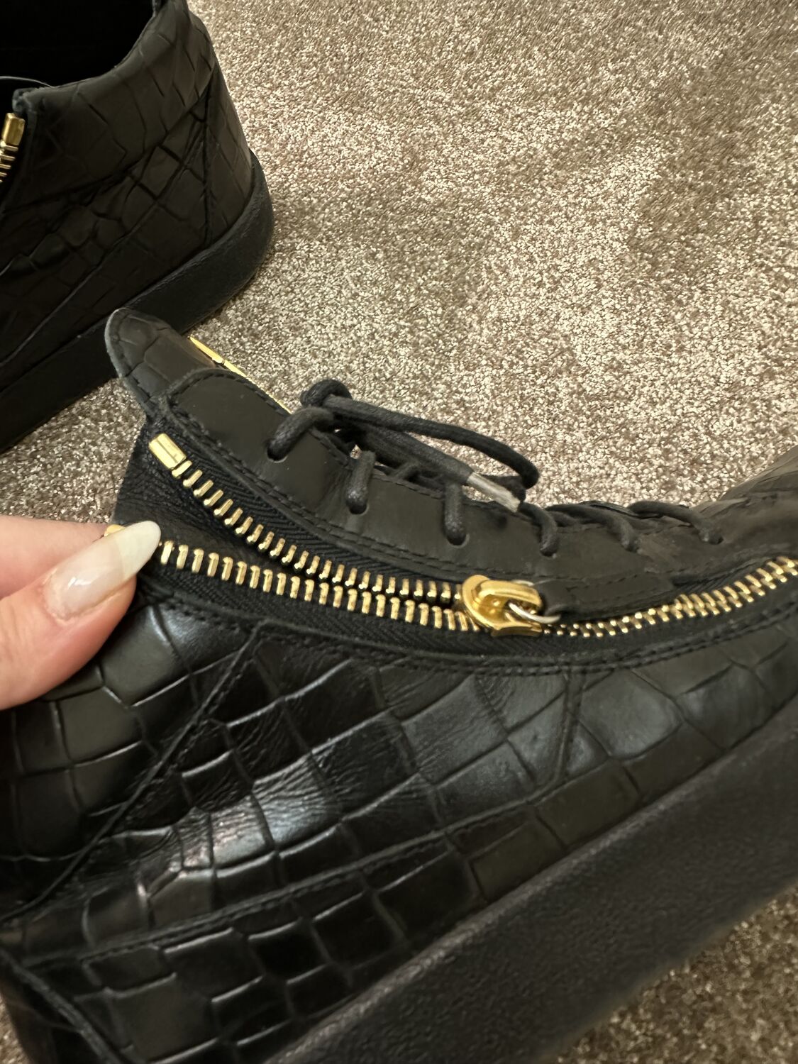 Leather Sneakers Giuseppe Zanotti 42.5 buy pre owned at 242 EUR
