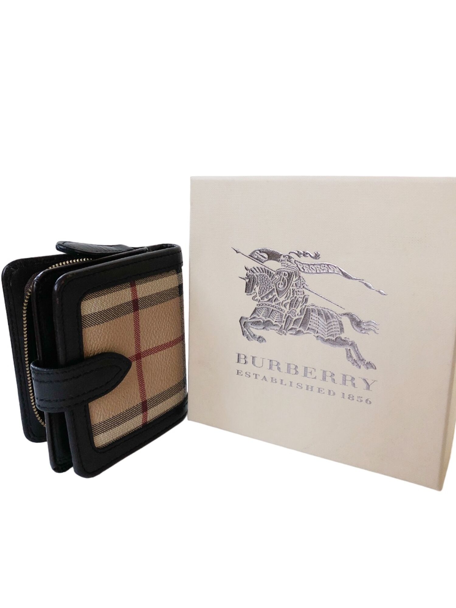 Leather Wallet Burberry One size buy pre owned at 135 EUR