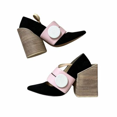 Leather High-heels Shoes