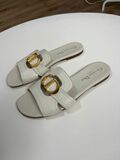 Leather slides