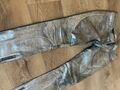 Silver coated leather pants