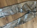 Silver coated leather pants