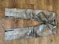 Silver coated leather pants