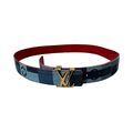 Denim-leather belt
