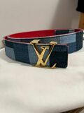 Denim-leather belt