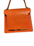 Orange leather bag