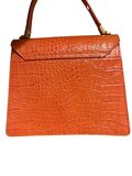 Orange leather bag