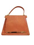 Orange leather bag