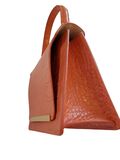 Orange leather bag