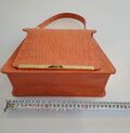 Orange leather bag