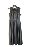 Faux leather black dress