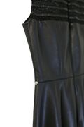 Faux leather black dress