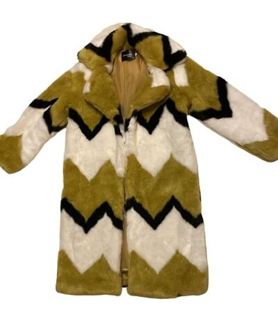 Synthetic fur coat