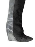 Leather Wedge Boots