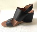 Leather Wedge Sandals