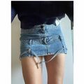 Denim mini skirt
