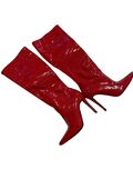 Red patent boots