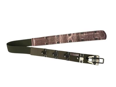 Canvas leather belt