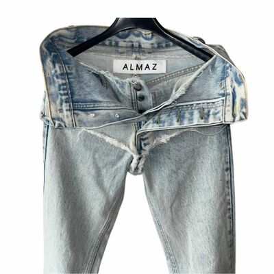 Denim straight jeans