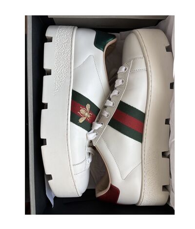 Leather Platform Sneakers