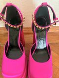 Velvet platform shoes