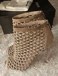 Suede high heels sandals