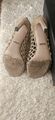 Suede high heels sandals