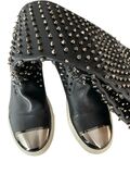 Studded flat boots