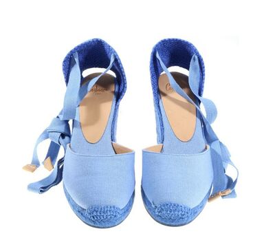 Blue Wedge Espadrilles