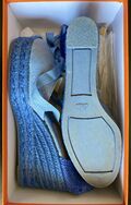 Blue Wedge Espadrilles