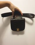 Exotic leather belt bag