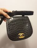 Exotic leather belt bag