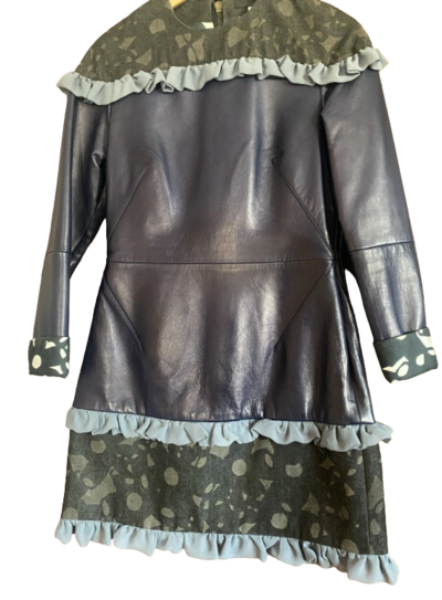 Leather mini dress