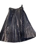 Metallic pleated skirt