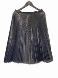 Metallic pleated skirt
