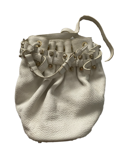 Leather bucket handbag
