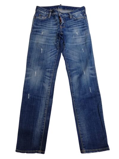 Blue straight jeans