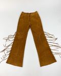 Suede flare pants