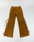 Suede flare pants