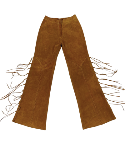 Suede flare pants