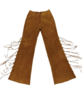 Suede flare pants