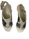 Wedge embroided sandals