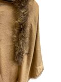 Wool and fur shawl