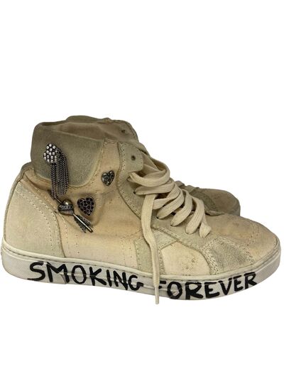 Suede high-top sneakers
