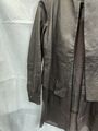 Brown leather coat