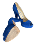 Suede open toe shoes