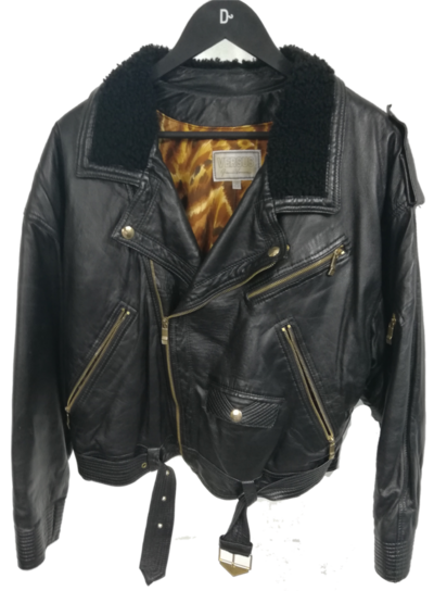 Leather Jacket Gianni Versace IT 58 buy pre owned at 60 EUR