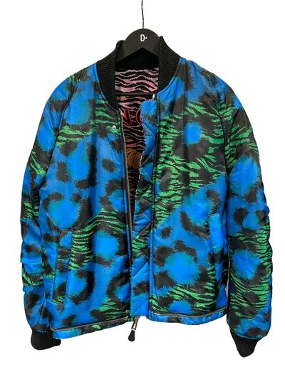 Animal print puffer