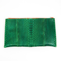 Snakeskin leather clutch